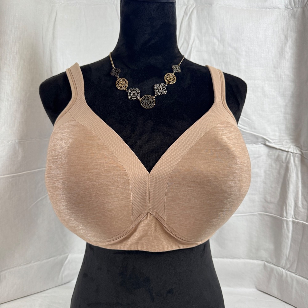 Olga Womens Easy Does It No Bulge Wire Free Women's Bra Beige 44D GM2281A